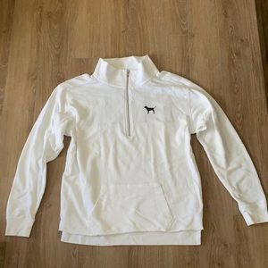 Pink half zipper pullover sweatshirt